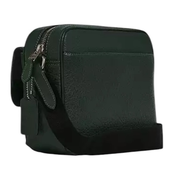 Coach Hudson Messenger Crossbody Leather Suede Shoulder Bag Green - Picture 3 of 8